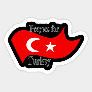 prayer for Turkey Sticker